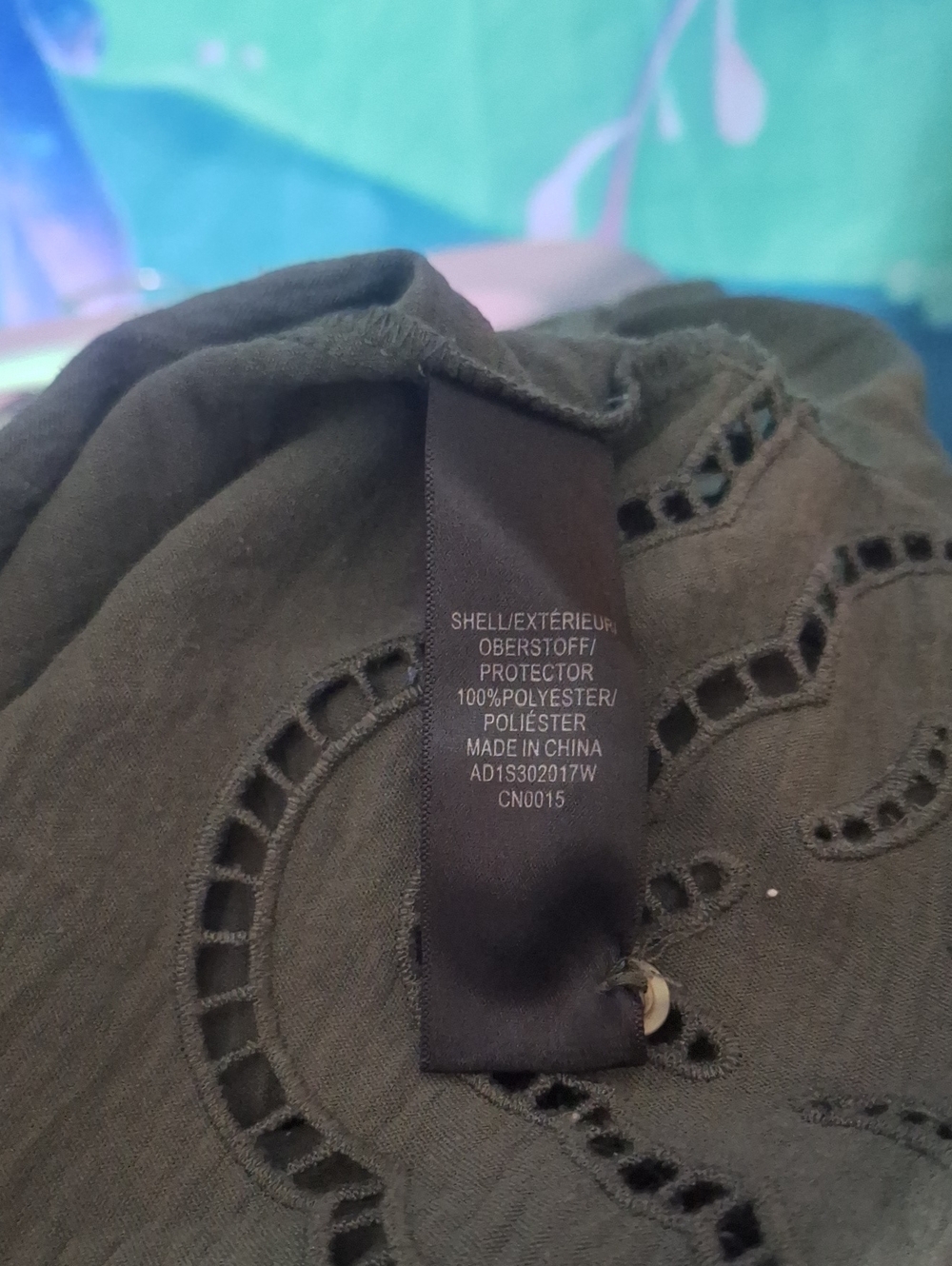Adrianna Papell Black Eyelet Detail Blouse